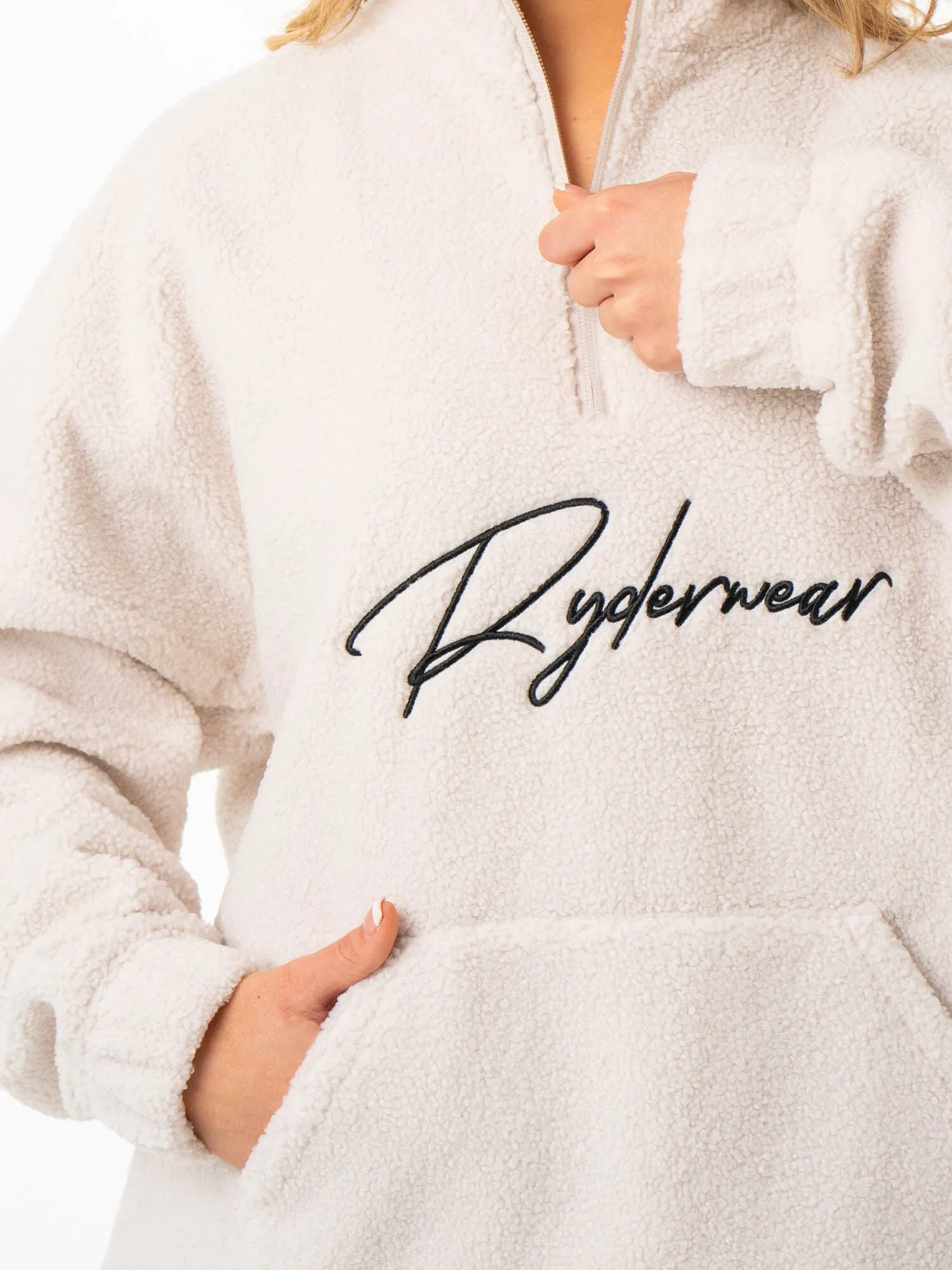 Compact Packability Unisex Teddy Jumper - Bone