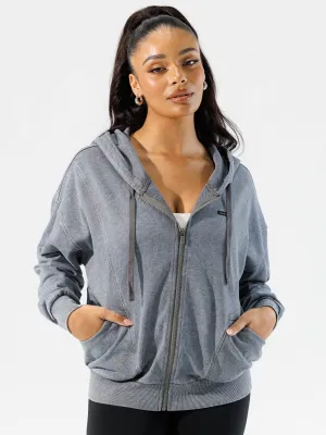 Stonewash Track Jacket - Charcoal Modern Design Streetwear Fashion