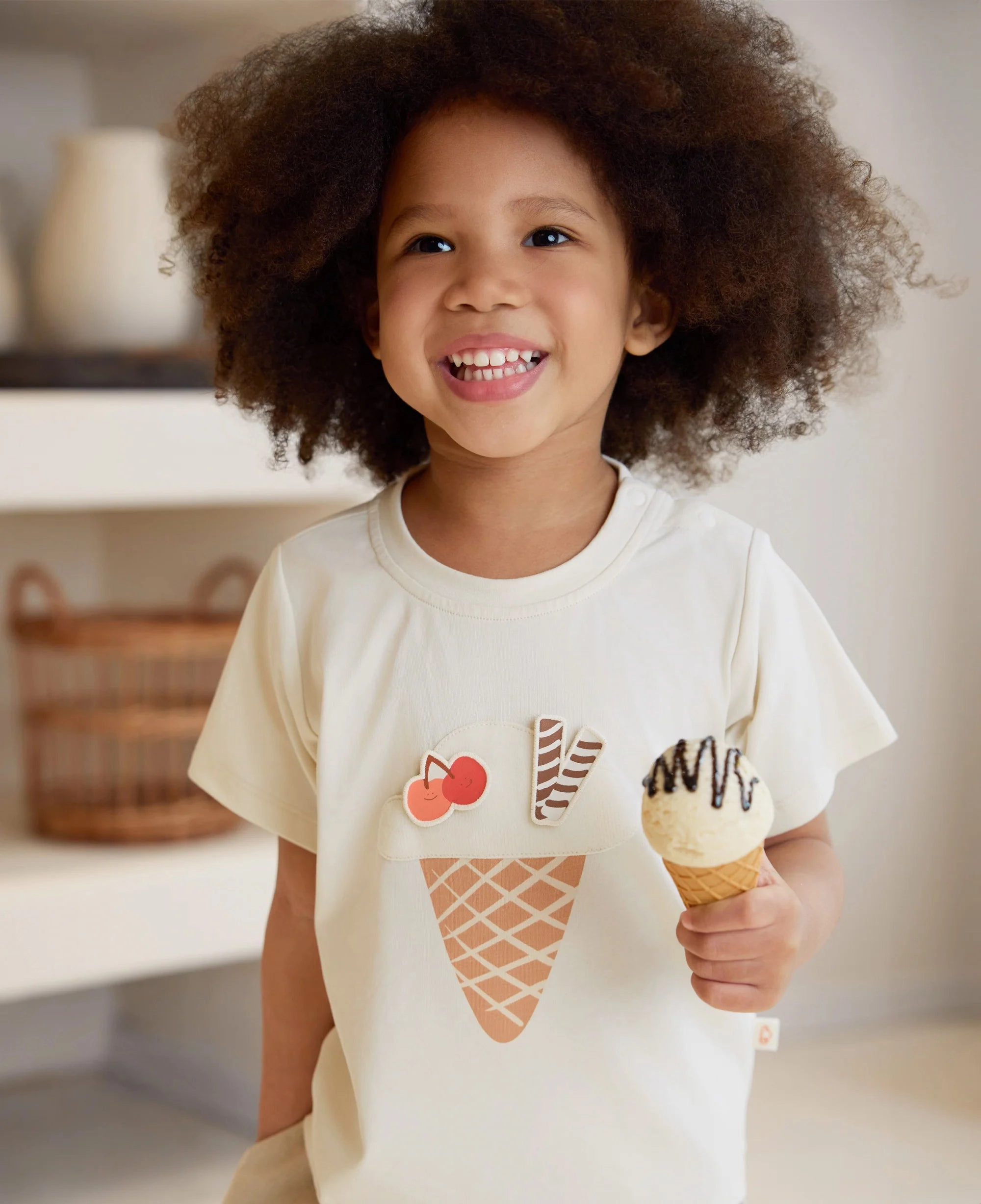 Nest Designs - Petite Revery Kids Quick Dry Cotton Short Sleeve Tee - Jet Stream Plus - size