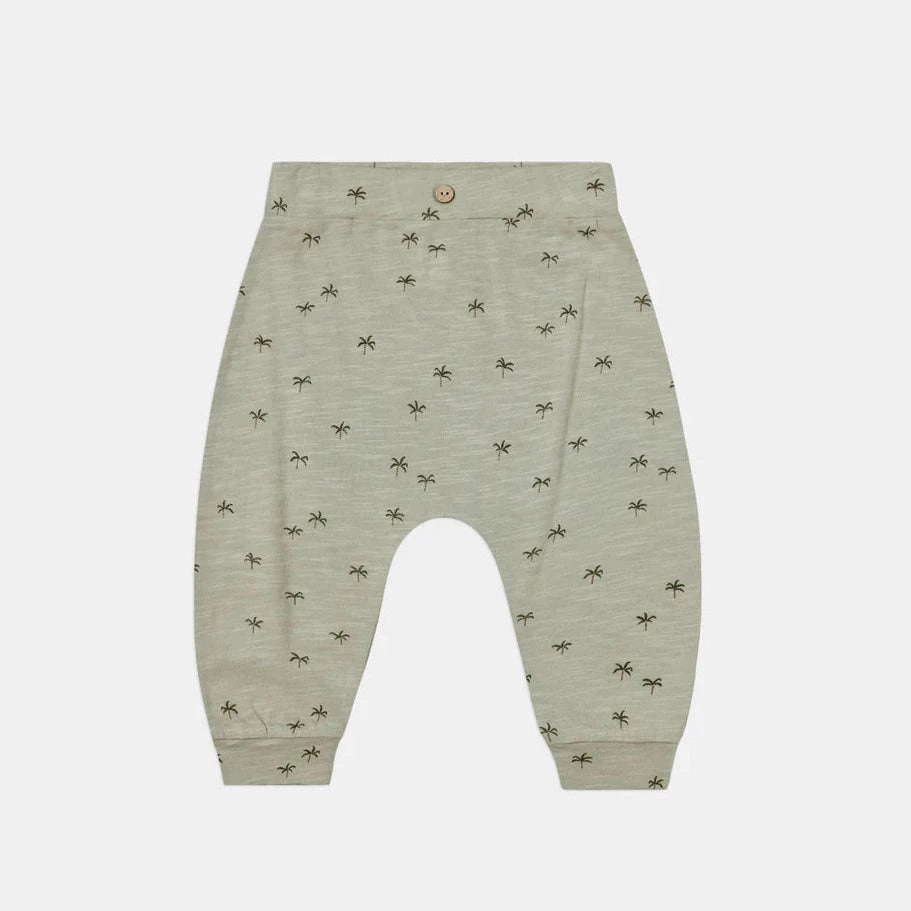 Year - Round Rylee   Cru Kids Baby Unisex SLOUCH PANT - PALM TREES