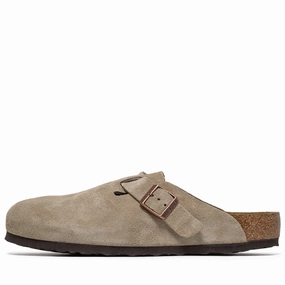 Minimal Appeal Birkenstock Boston Soft Footbed Suede - Taupe