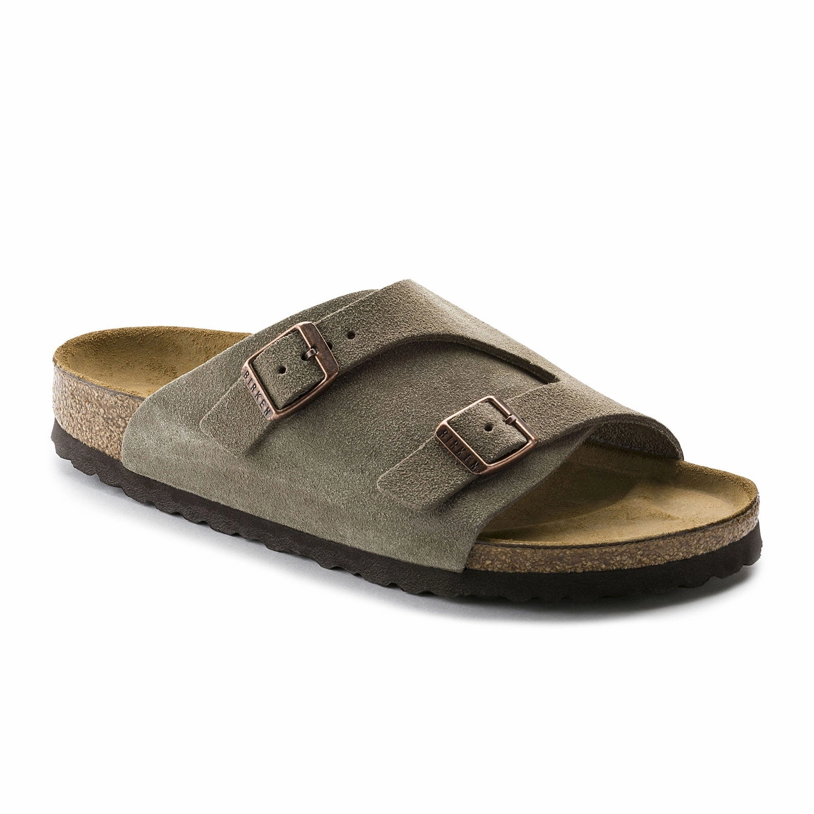 Birkenstock Zurich Slide Sandal (Men) - Taupe Suede Daily Firm