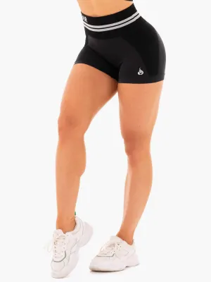 Daily Use Freestyle Seamless High Waisted Shorts - Black