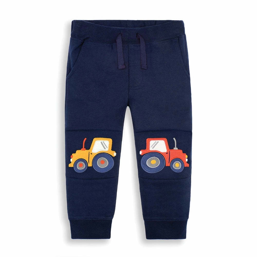 Party Lightweight kids' outfits Jojo Maman Bebe Kids Boy's Tractor Applique Knee Pants/Joggers