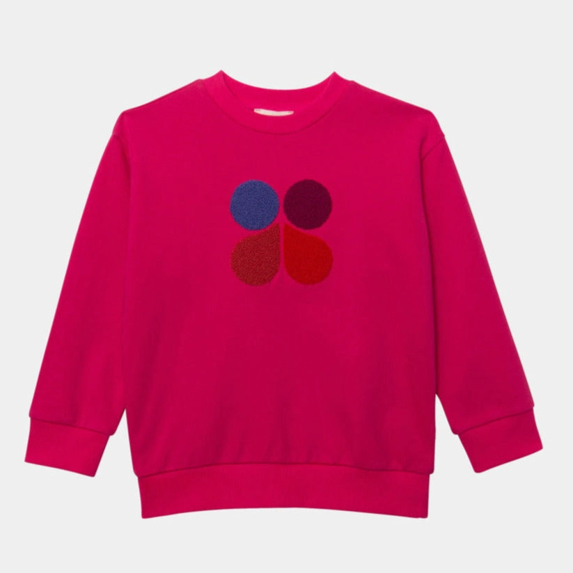 Catimini Kids DROIT Logo Cotton Sweatshirts - Fuchsia 3Y/7Y/8Y Fitted