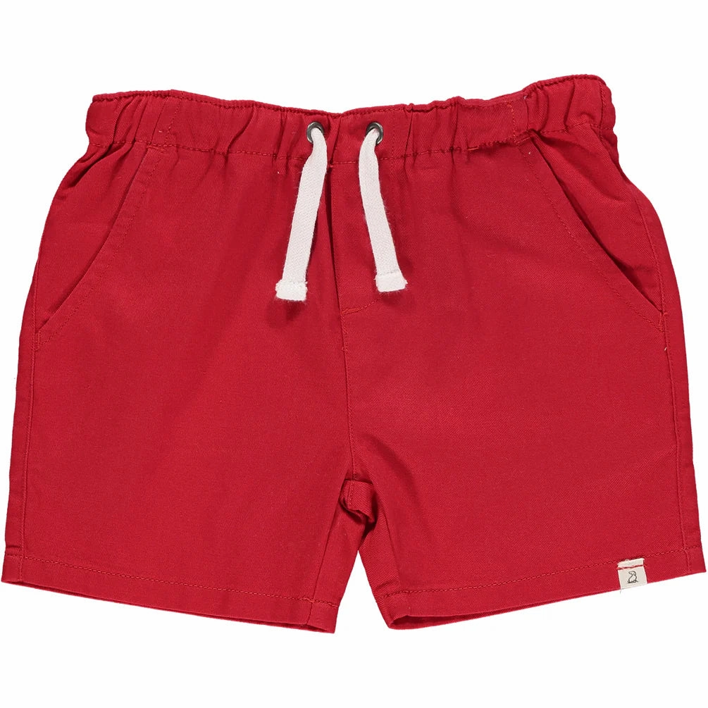Hugo Twill Shorts- Red Soccer outfits for children hand - washable
