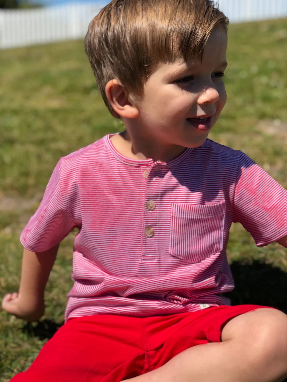 Hugo Twill Shorts- Red Multicolor