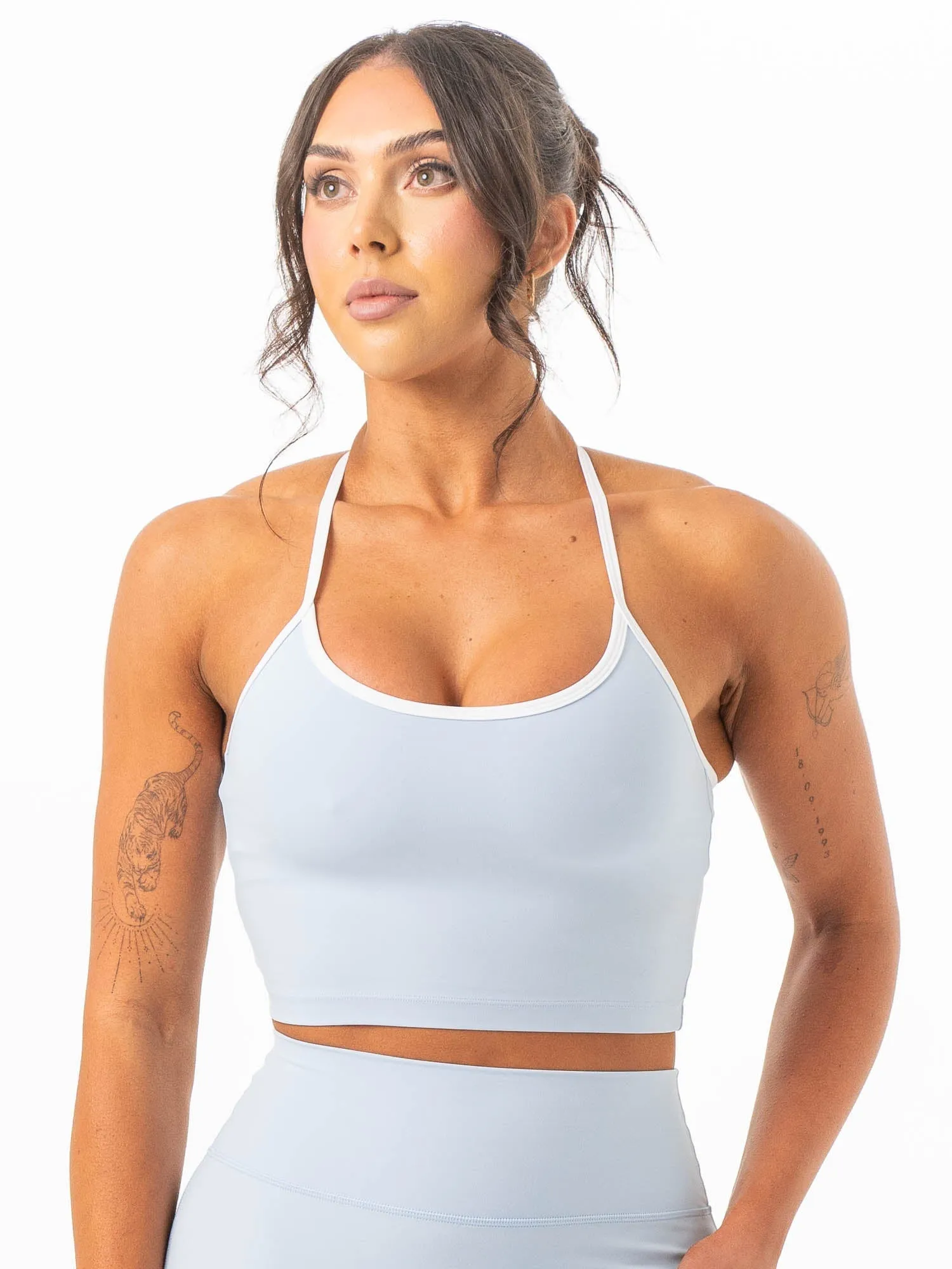 AllDaySoftness NKD Contrast Shelf Bra Tank - Sky Blue