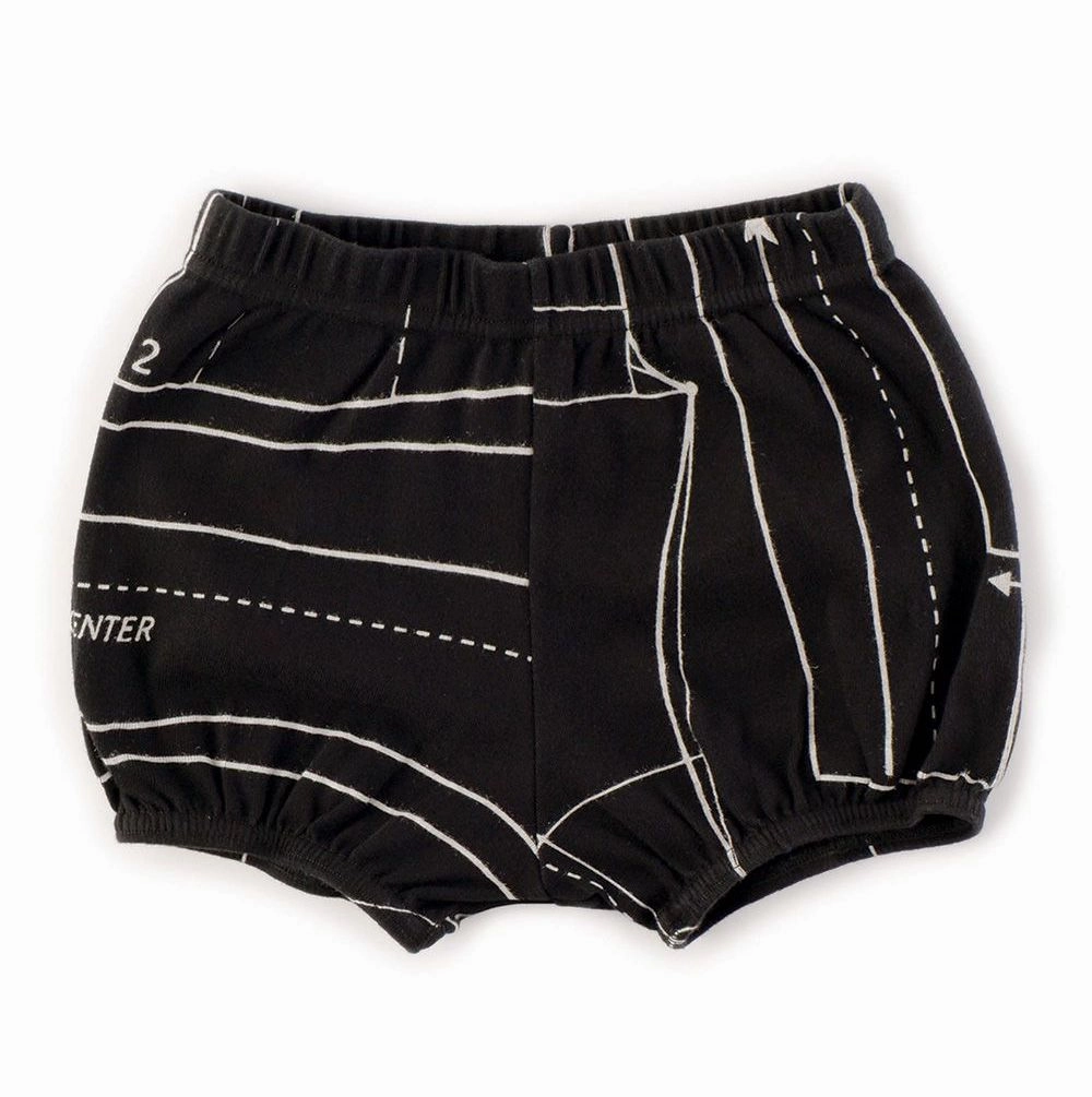 Nununu Kids SEWING PATTERN Yoga Shorts - Black Laced Affordable