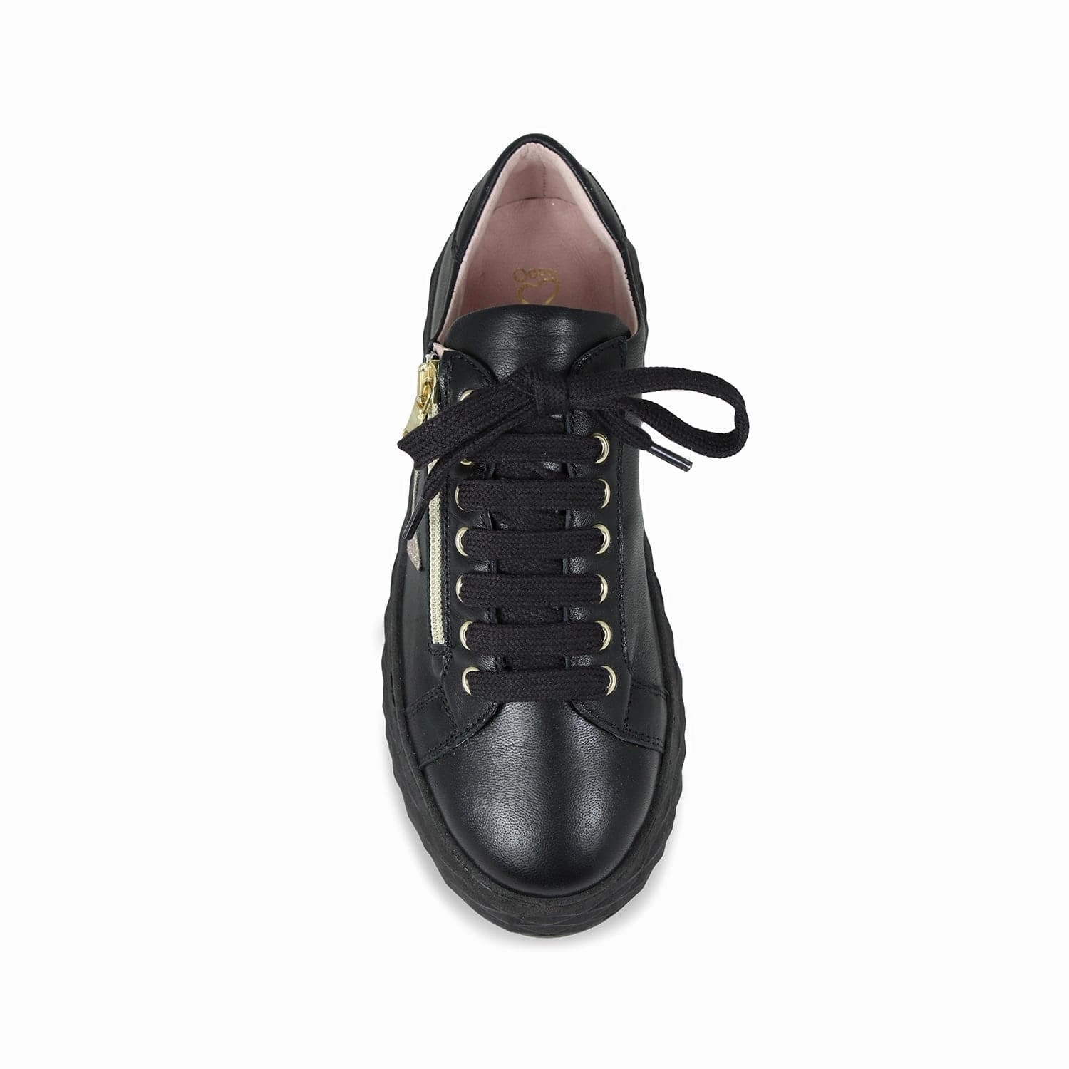 Porto Star: Black Leather & Glitter Moisture Wicking Linings