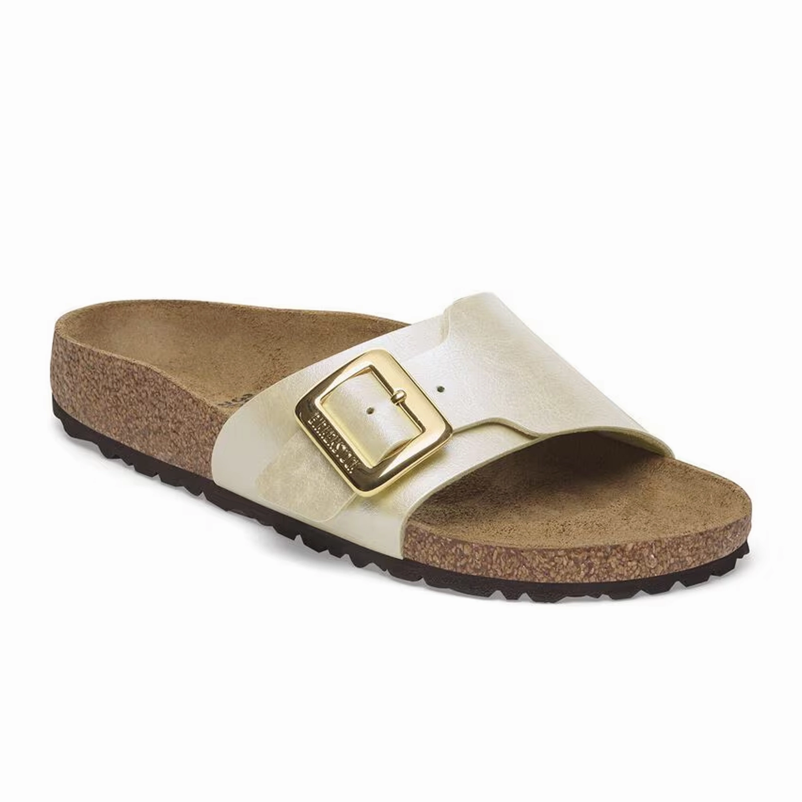 Birkenstock Catalina Luxe Buckle Narrow Slide Sandal (Women) - Graceful Pearl White Quick Access