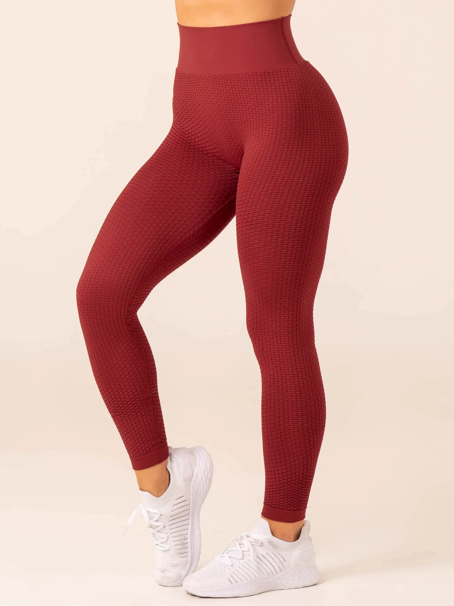 Honeycomb Scrunch Seamless Leggings - Berry All-purpose fit sleek contour