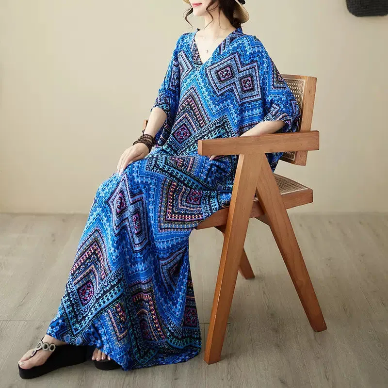 Babakud Women Breezy Floral Maxi Dress Seasonal Layering