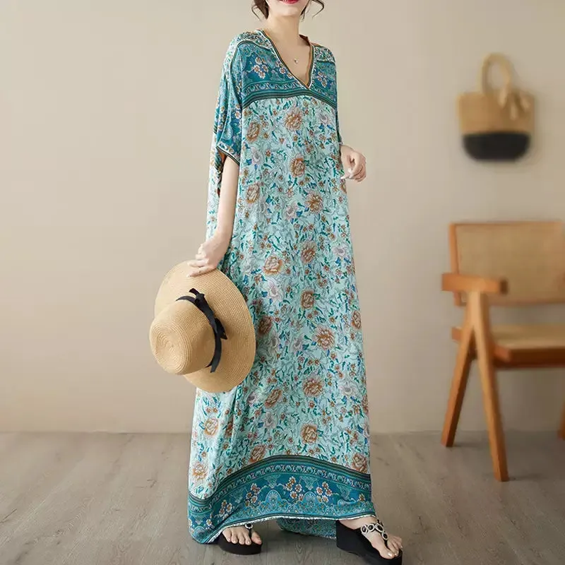 Minimalist feel Babakud Women Breezy Floral Maxi Dress