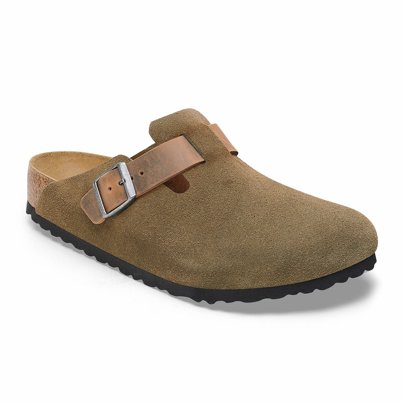 Birkenstock Boston Clog (Men) - Thyme Oiled Leather/Suede Lightweight Fit
