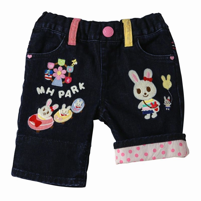 Modern Miki House Kids Usako Bunny Premium Denim Shorts