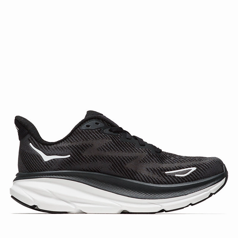 Women's Hoka Clifton 9 - Black/White Relax Setting