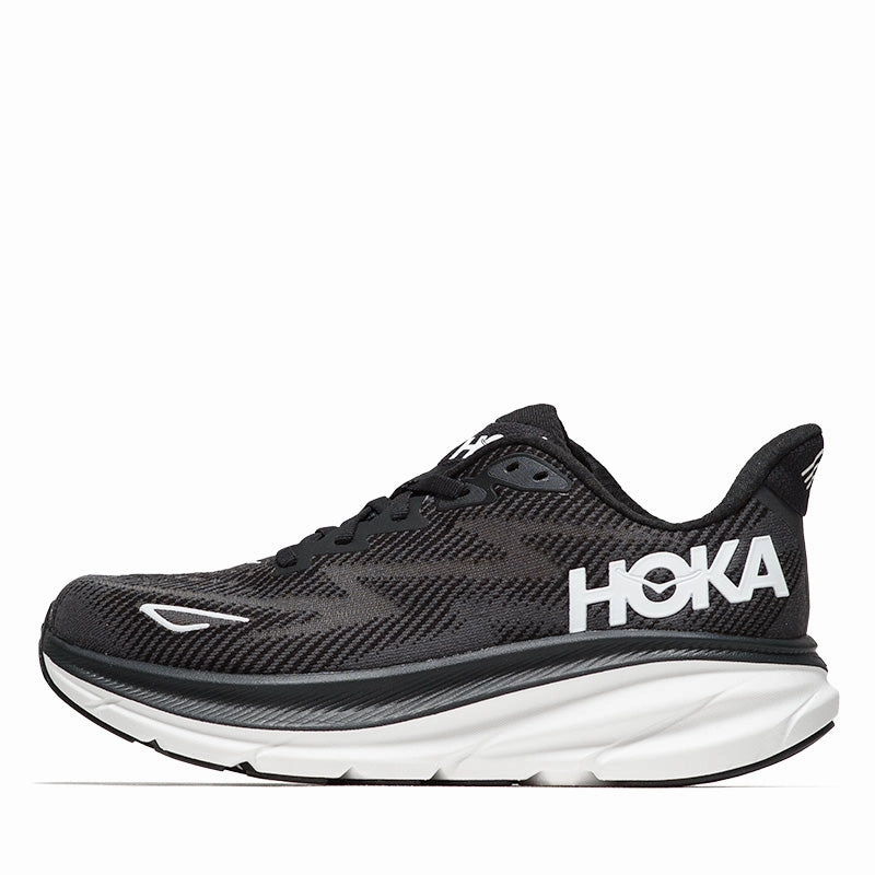 Casual Style Slip-ons Grip Firm Women's Hoka Clifton 9 - Black/White