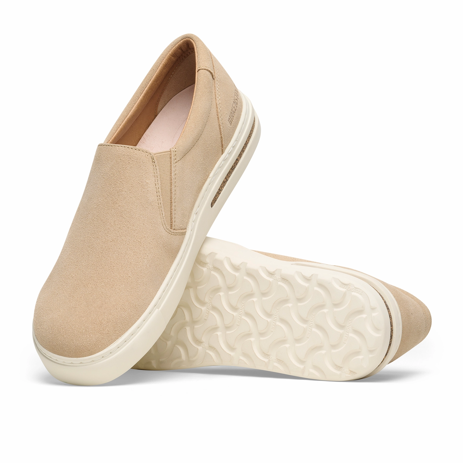 Workplace Ease Old Street Birkenstock Oswego Narrow Slip On Sneaker (Women) - Sandcastle Suede