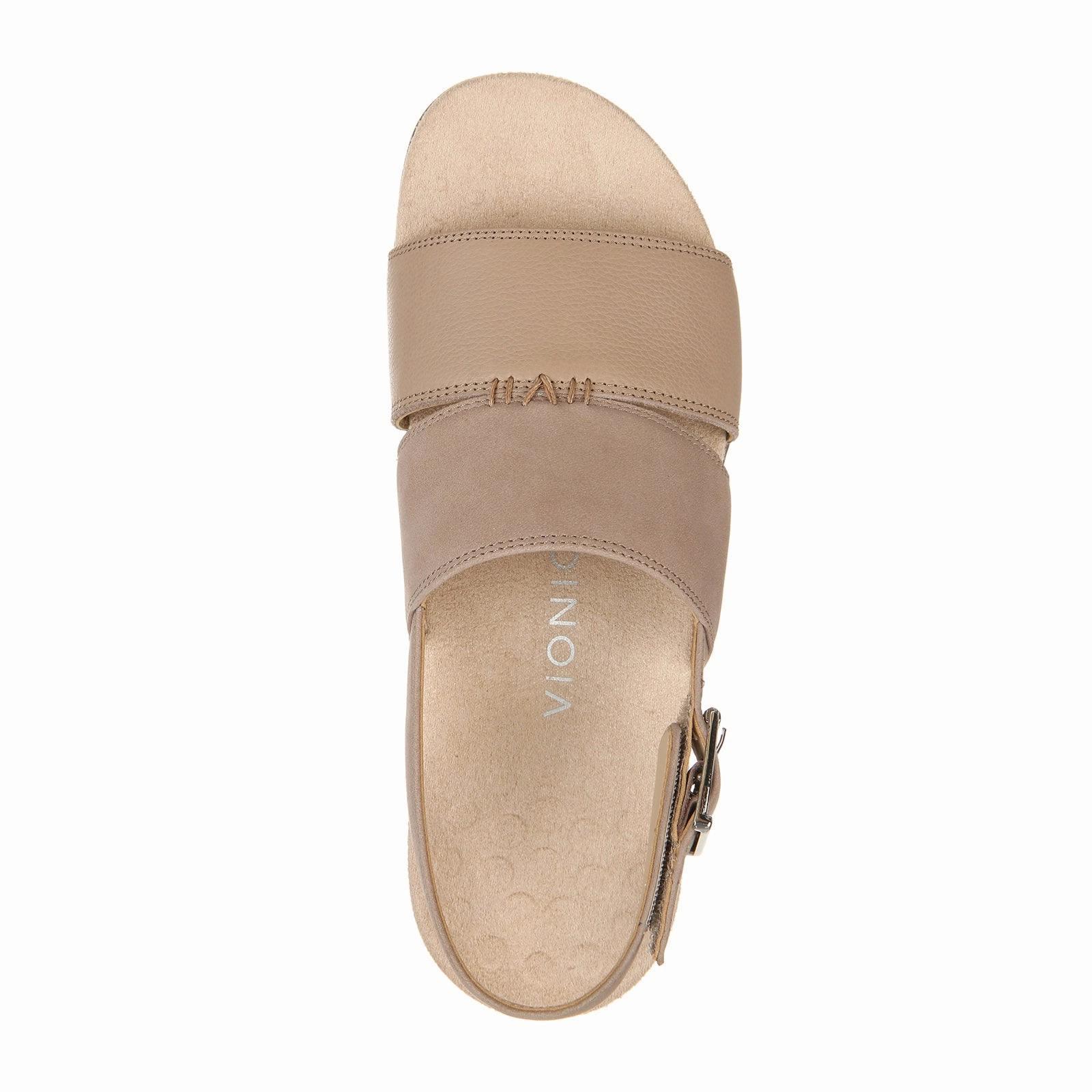 Vionic Morro Backstrap Sandal (Women) - Taupe Leather Soft Step-On Phylon Midsole