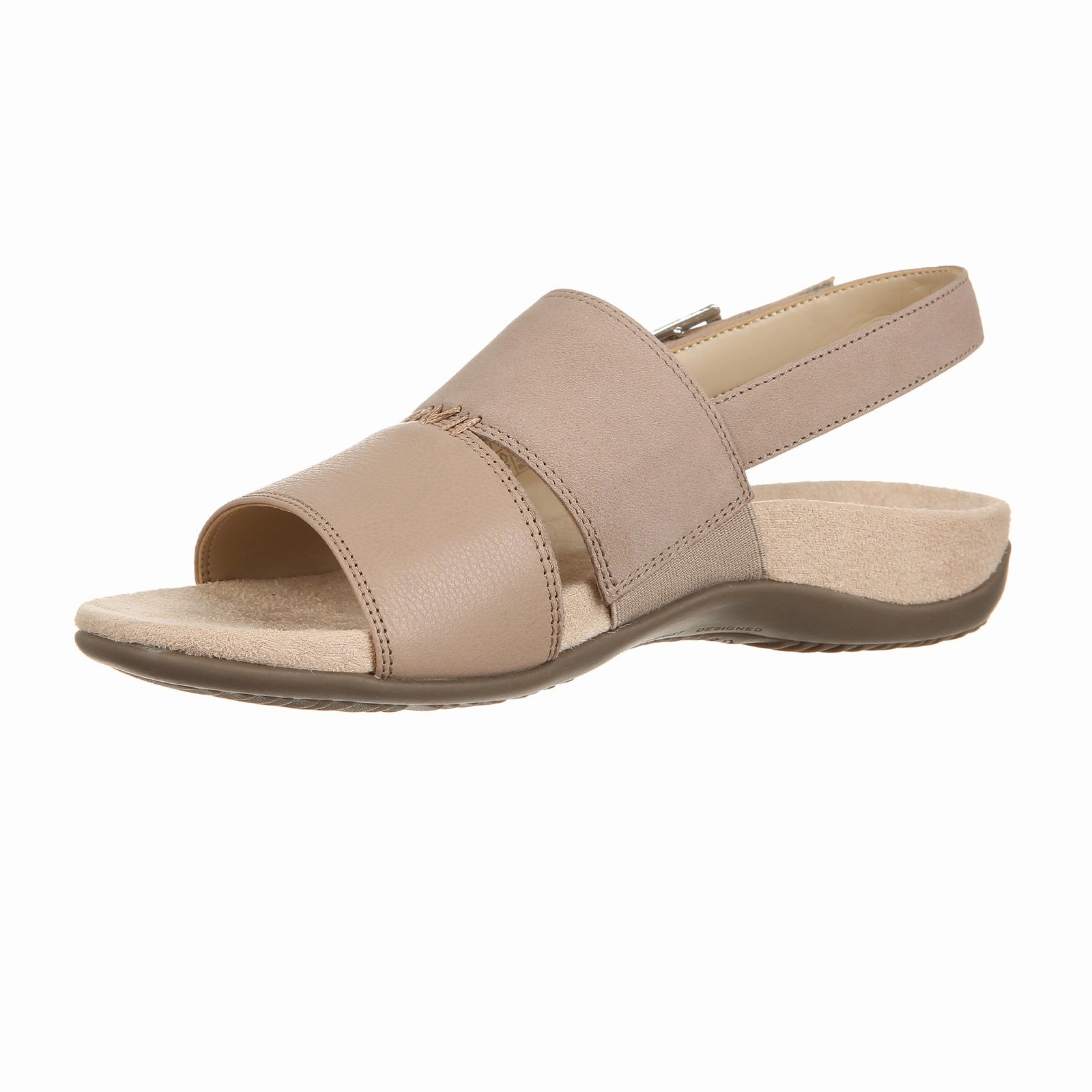 Vionic Morro Backstrap Sandal (Women) - Taupe Leather Quick Fit Relaxation
