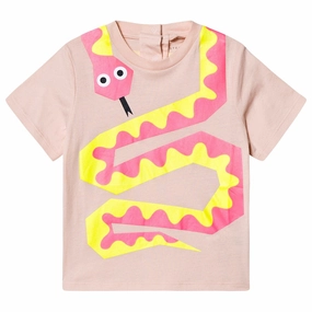 STELLA McCARTNEY Girl Snake Tee - Pink Mermaid dresses for kids