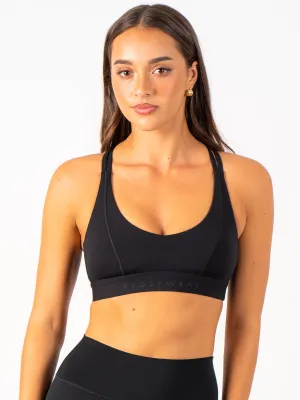 NKD Align Sports Bra - Black Lightweight Performance Material