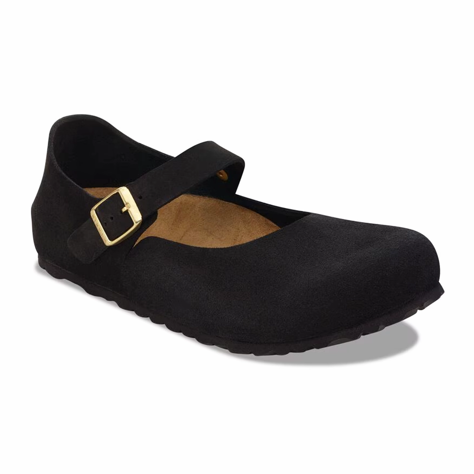 Flexible Movement Birkenstock Mantova Mary Jane Flat (Women) - Black Suede