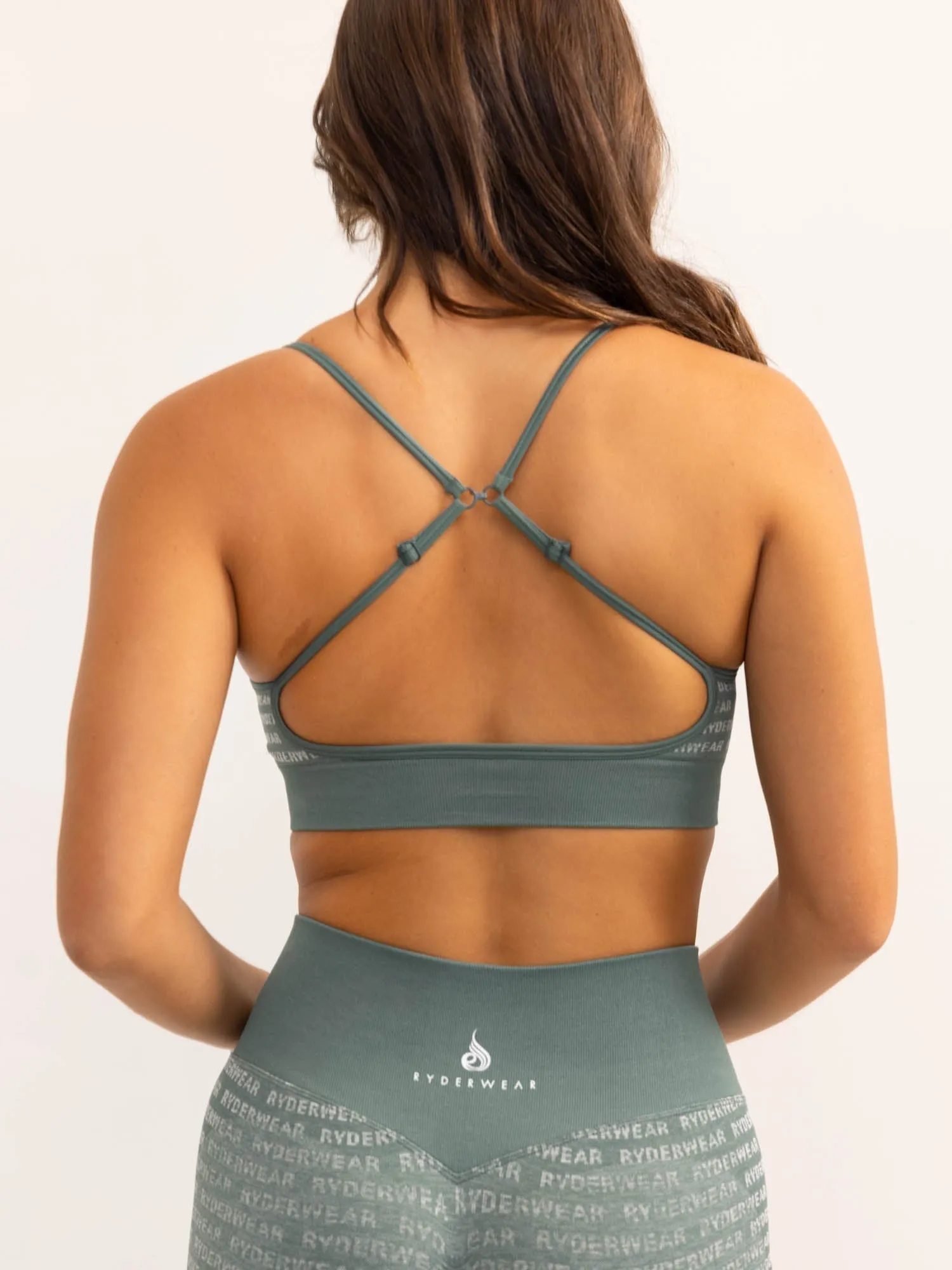 Short fit Logo Lux Seamless Sports Bra - Fern Green