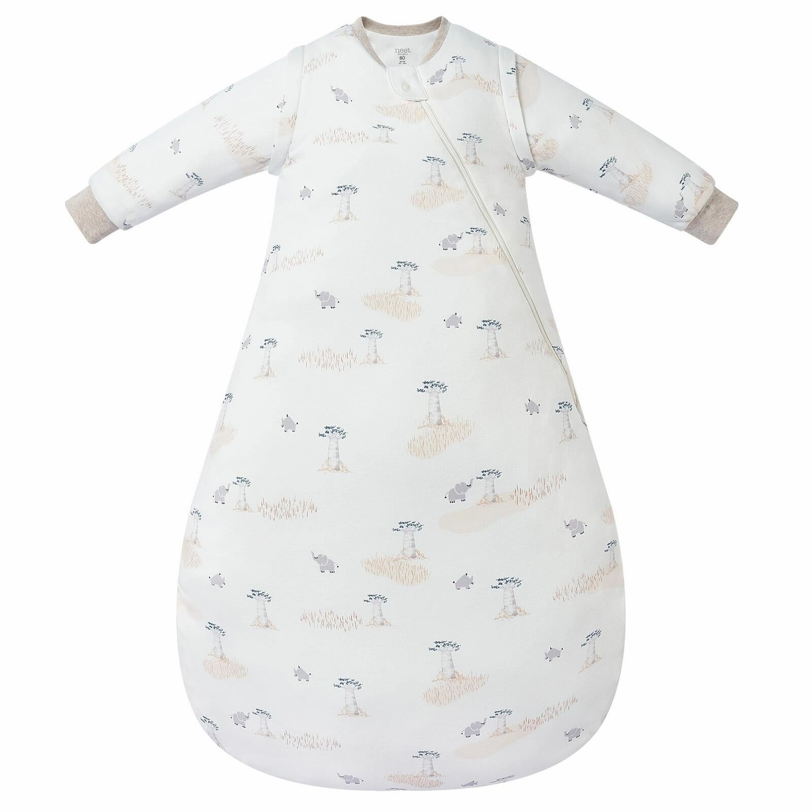 Space themed outfits for children Nest Designs Baby 1.0 TOG Removable Long Sleeve Sleep Bag (Organic Cotton) - Baby Baobabs