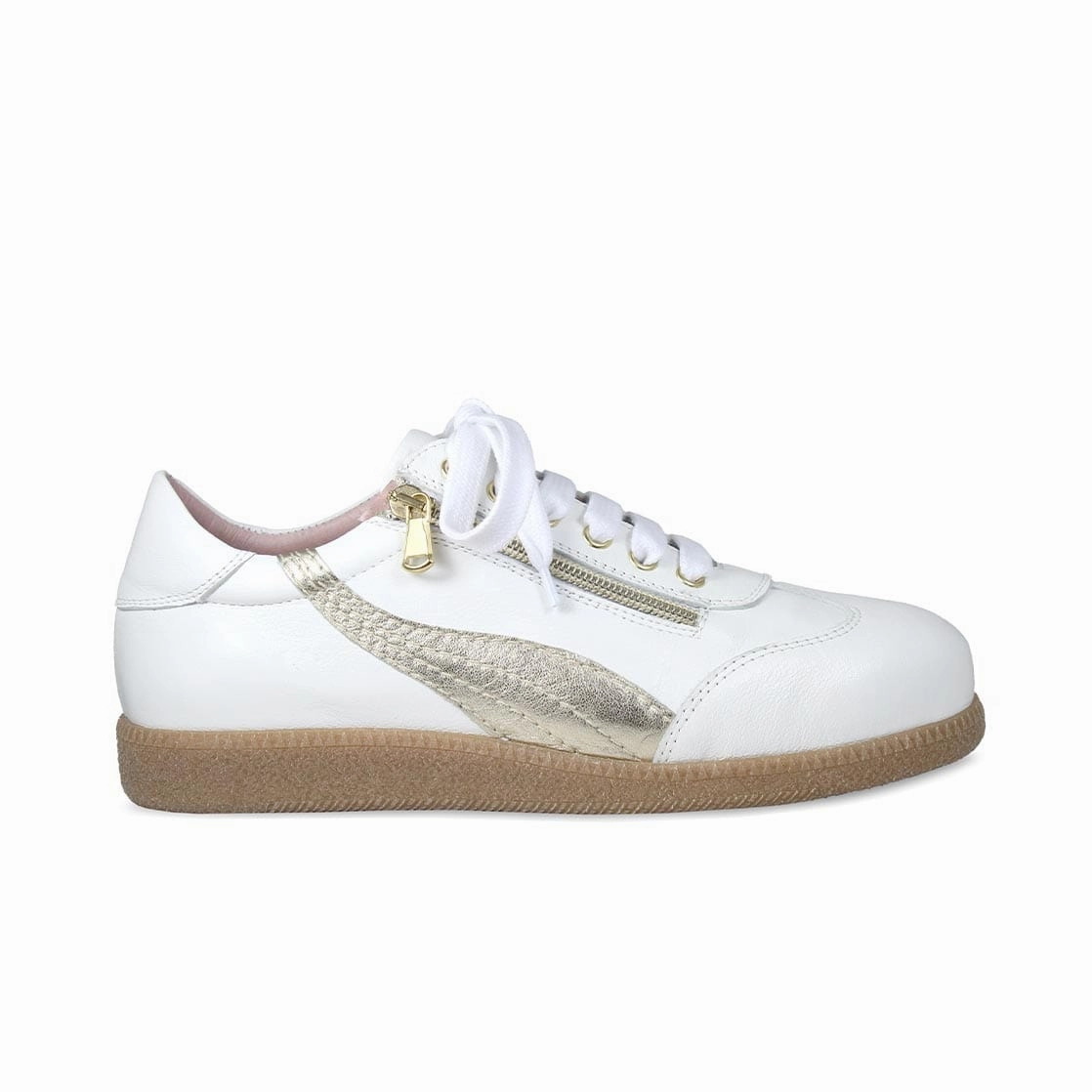 Comfortable Sockliner Easy Comfort Swirl: White Leather & Gold