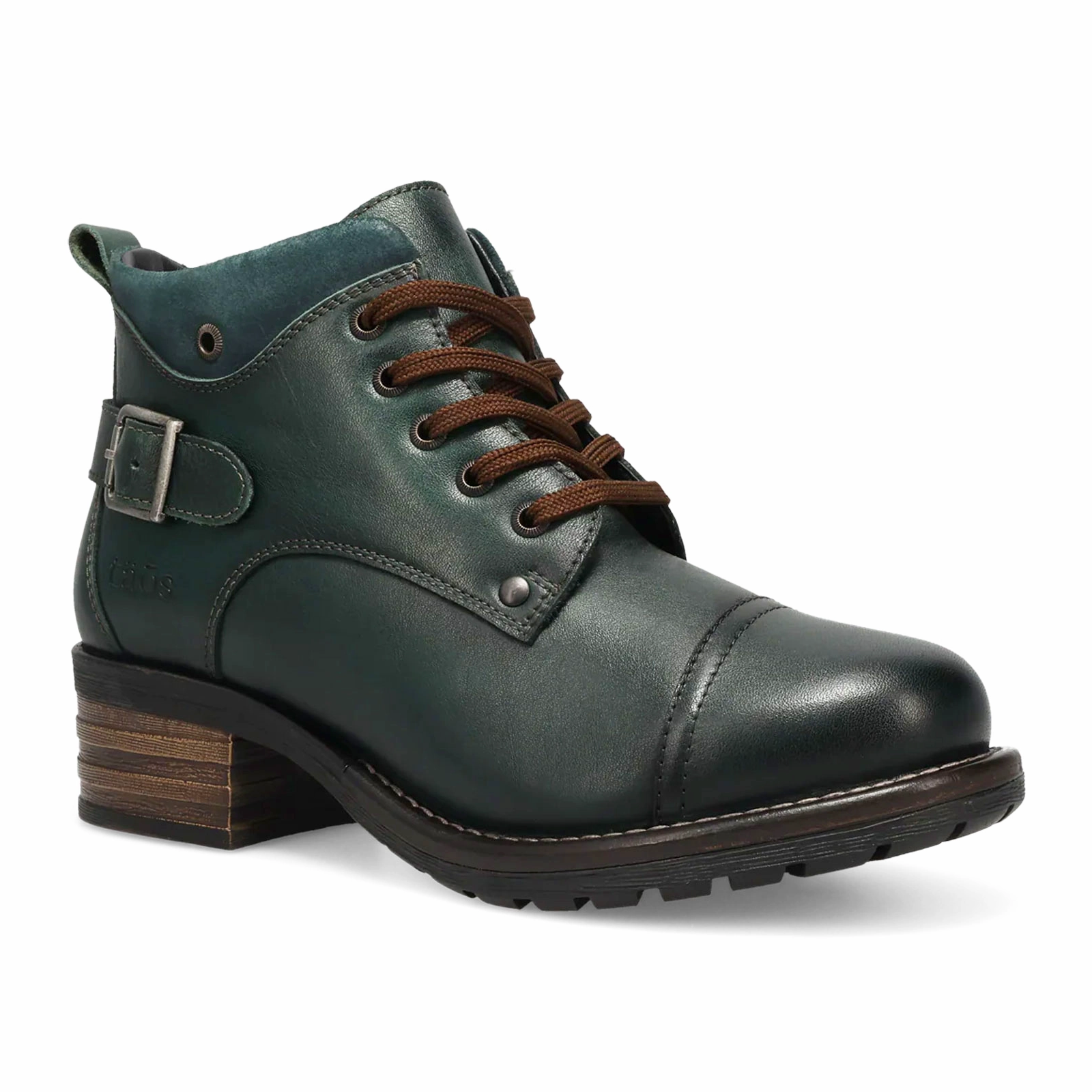 Durable Leather Taos Mini Crave Ankle Boot (Women) - Deep Teal Green