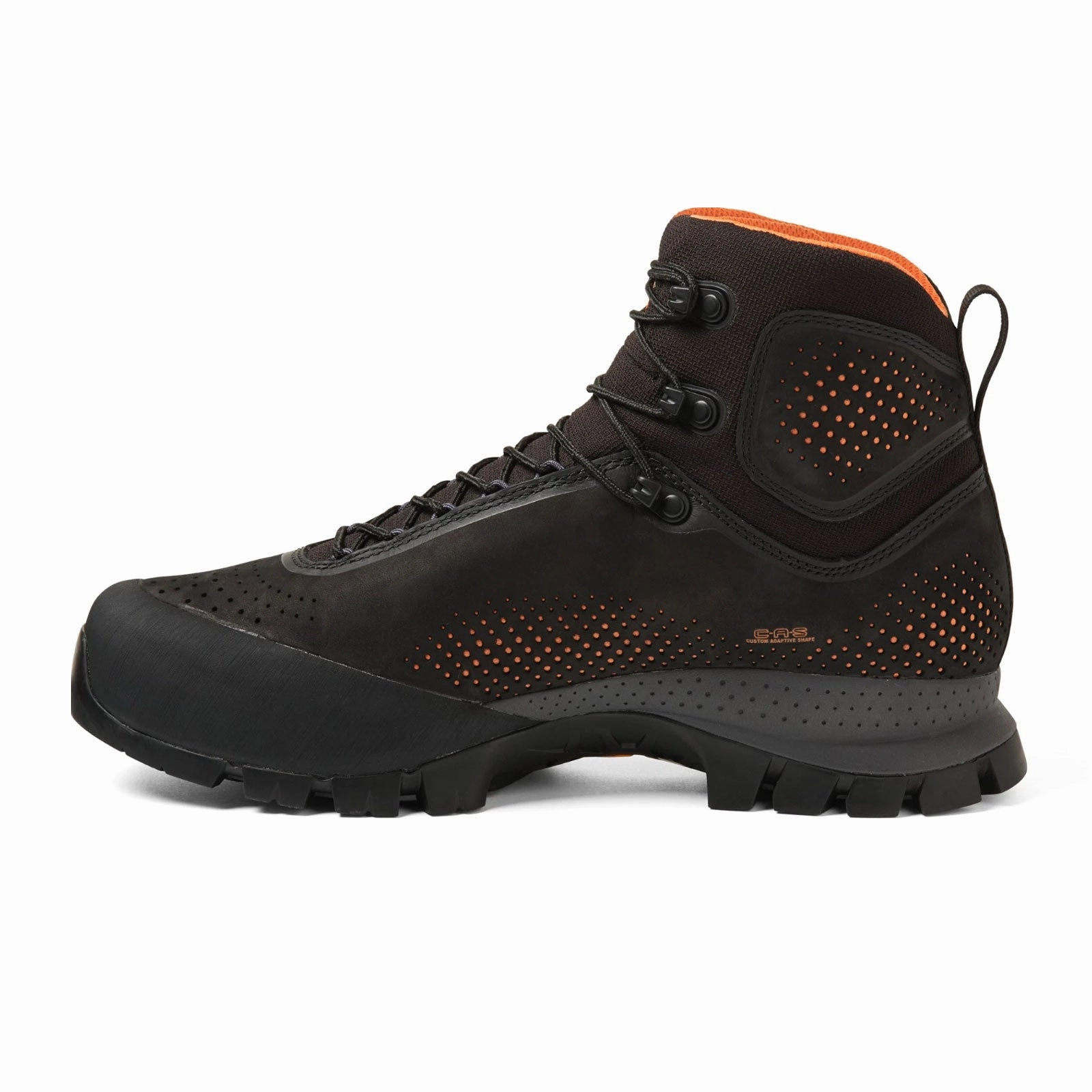 Tecnica Forge GTX Mid Hiking Boot (Men) - Black/Orange Leather Flight Day