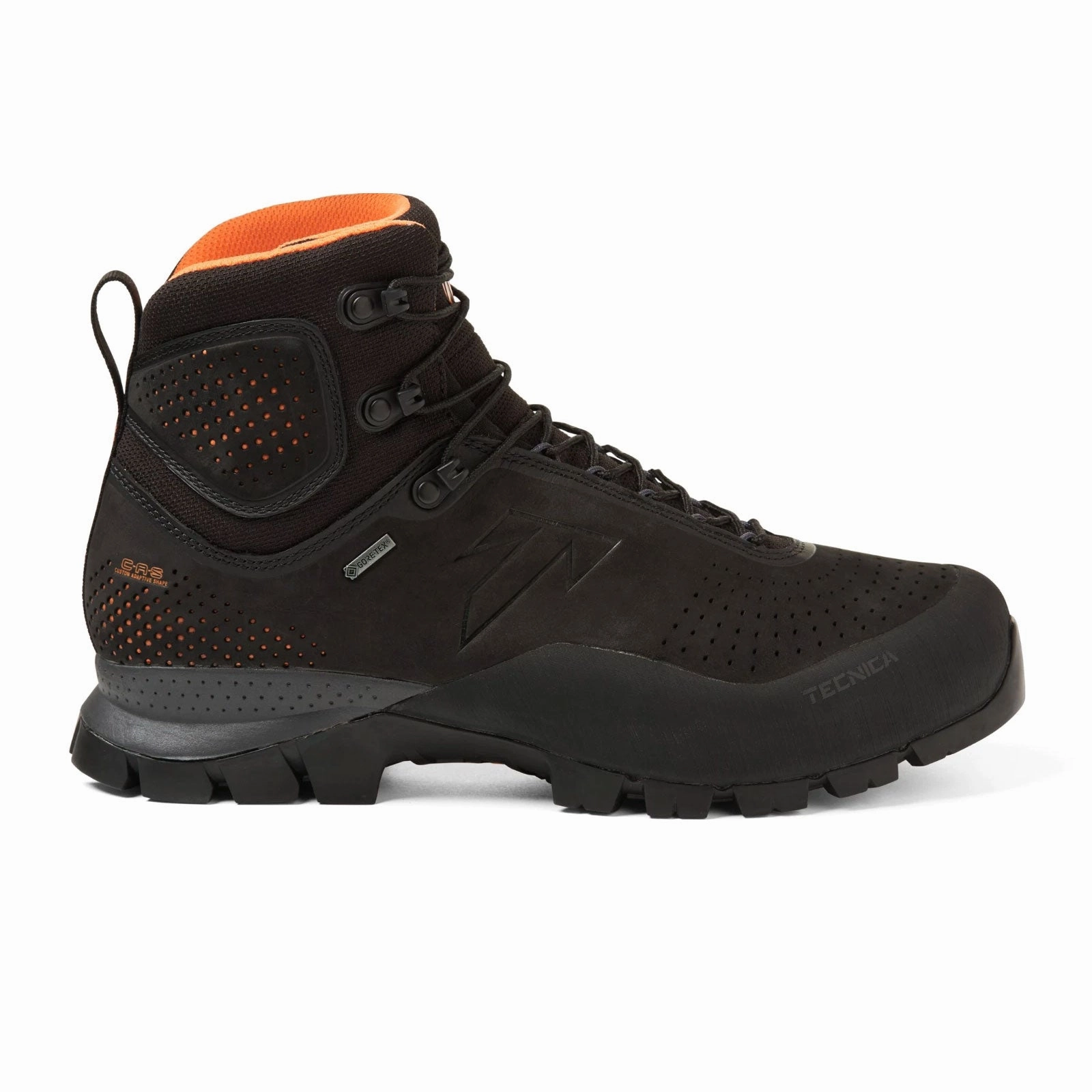 Workday Comfort Tecnica Forge GTX Mid Hiking Boot (Men) - Black/Orange Leather