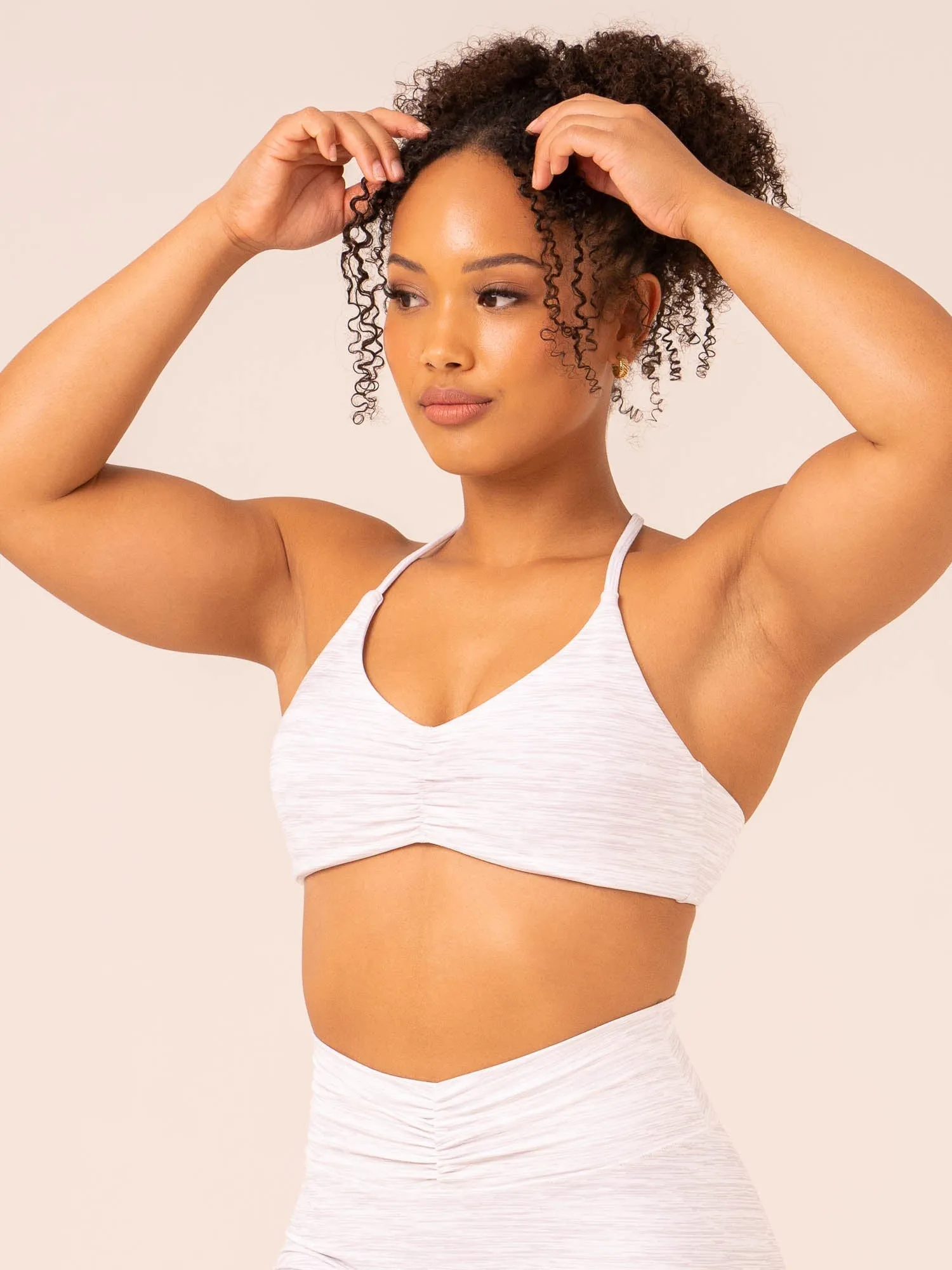 Tempo Sports Bra - Snow Grey Marl Supportive structure