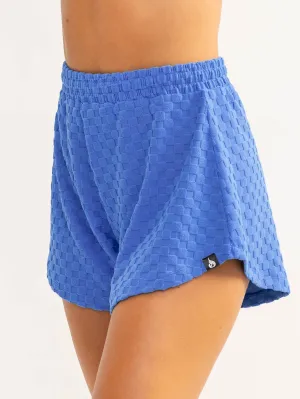 Basic Look Terry Towelling Shorts - Cobalt Blue