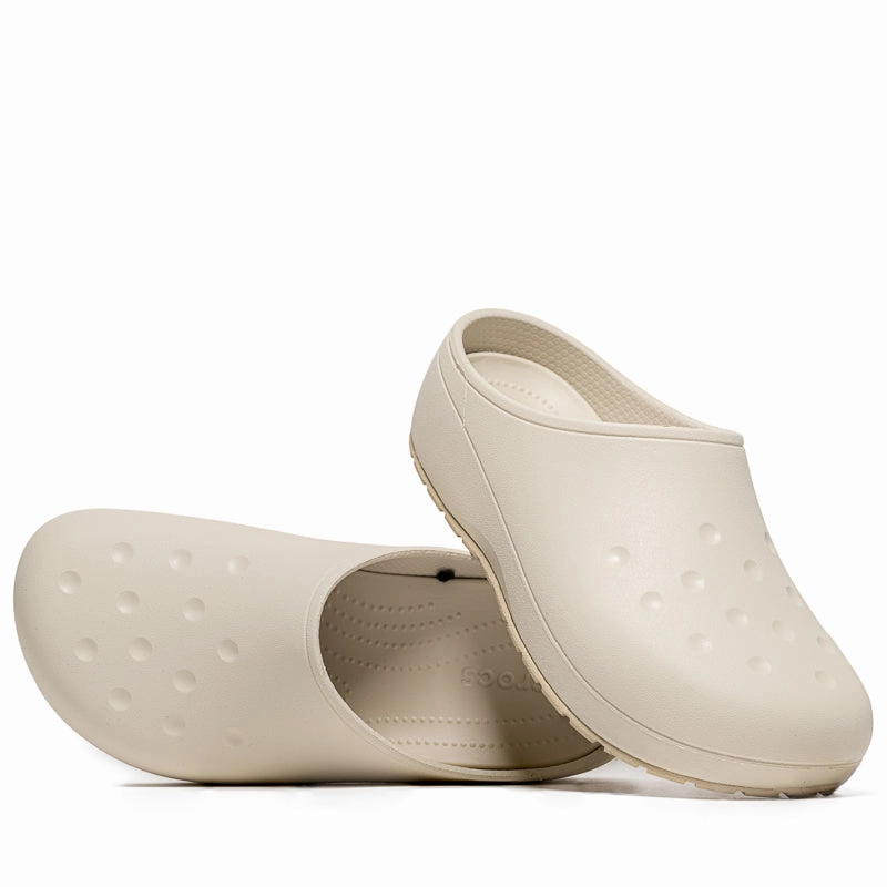 Grip Clear Relaxed Look Crocs Classic Quiet Clog - Stucco