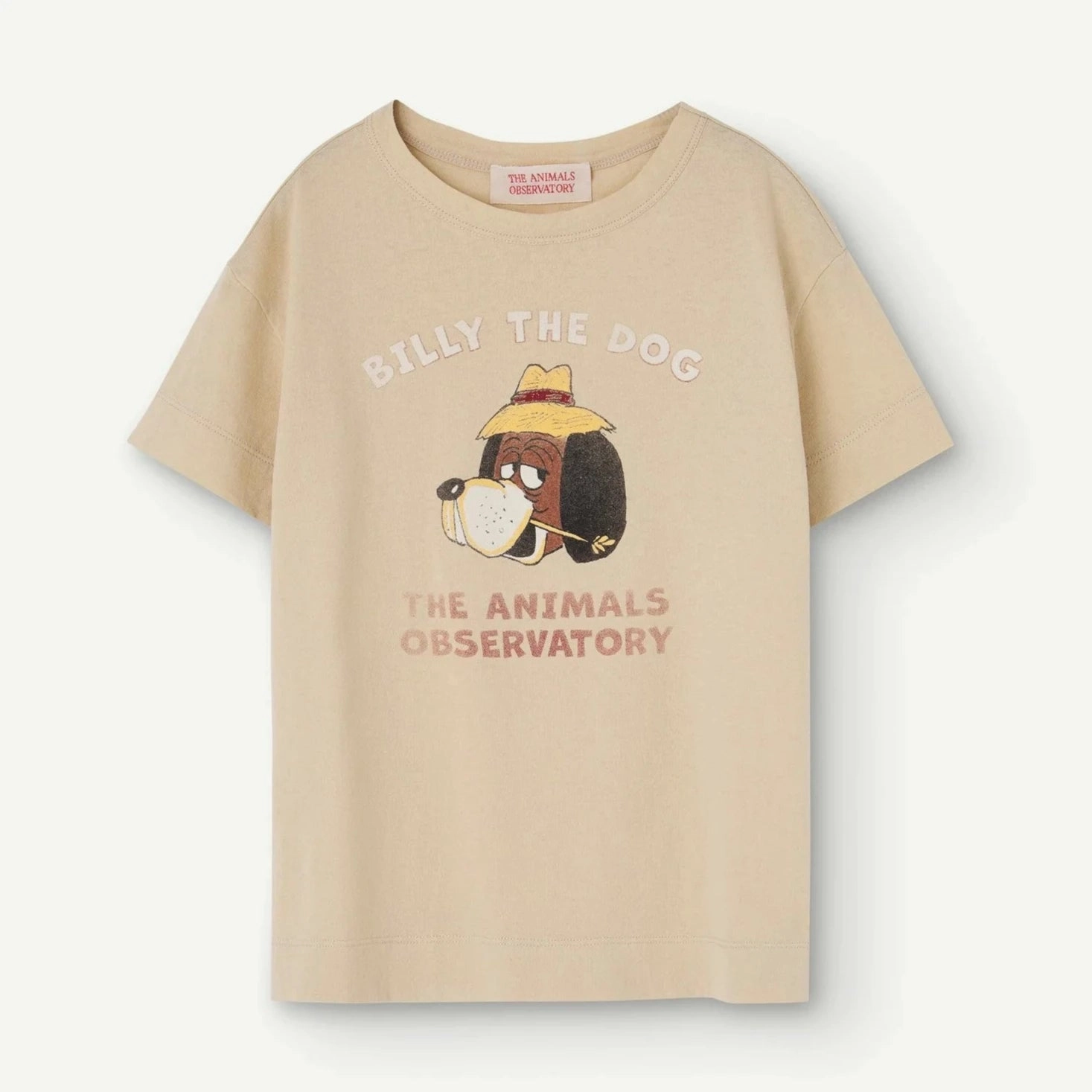 THE ANIMALS OBSERVATORY Kids Billy Beige Rooster T-Shirt - 3Y/4Y Silk Kid's trendy wear
