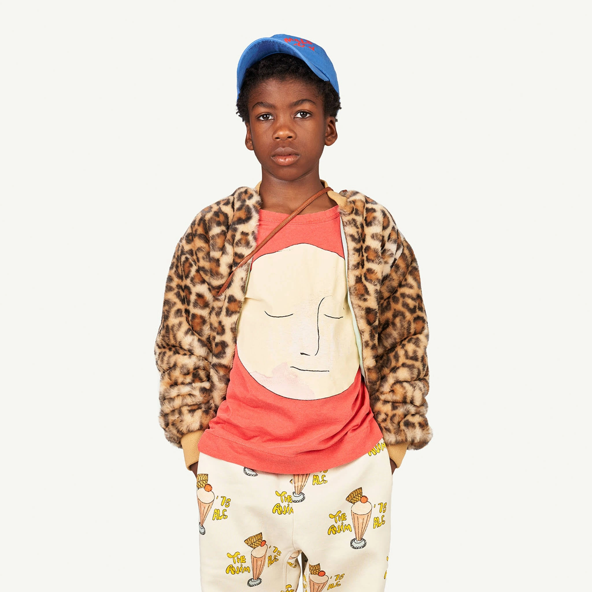 THE ANIMALS OBSERVATORY Rooster Kids T-Shirt - Red Moon - 10Y Cycling wear for kids Prince costumes for children