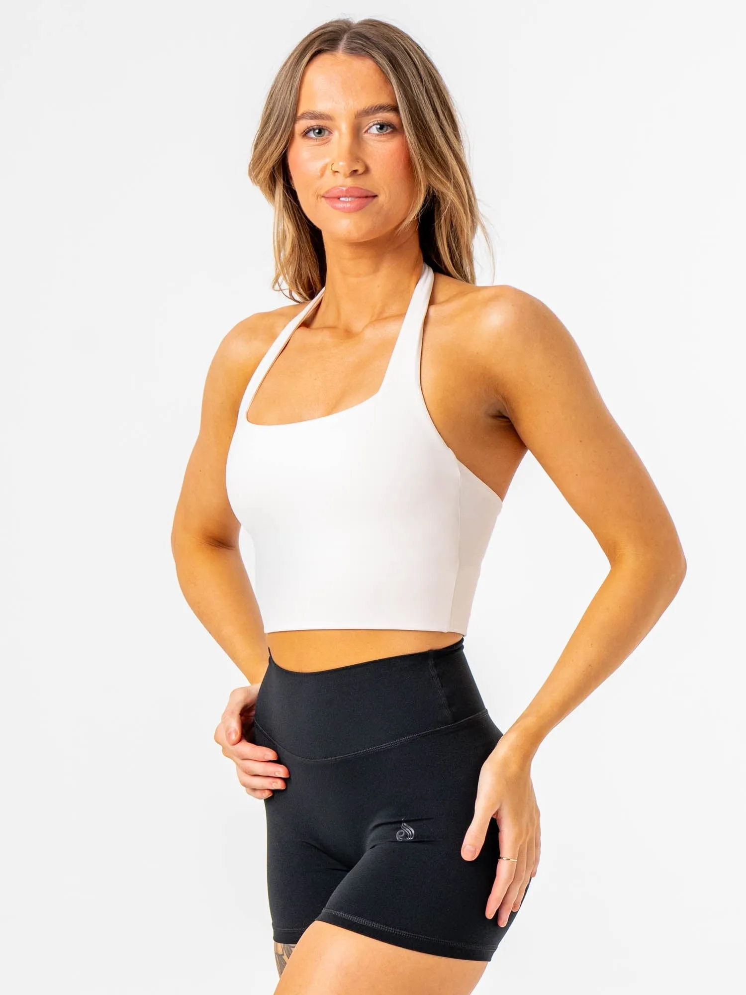 Soft Inner Lining NKD Halter Tank - Off White