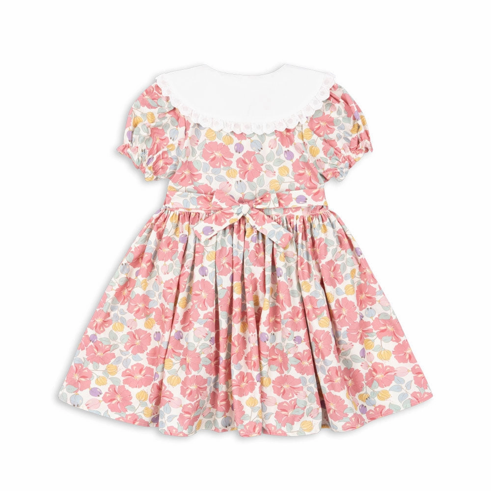 Konges Sloejd Kids Coeur Collar Dress Gots - Fleur Anglaise Train journey clothes for children Urban