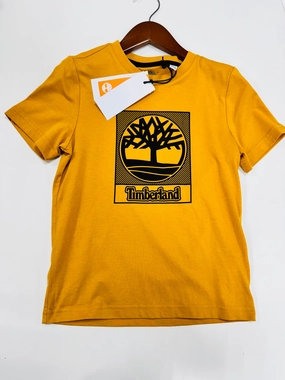 Low - cost Stretchable kids' wear Timberland Kids Yellow Boots T-Shirt - 8Y