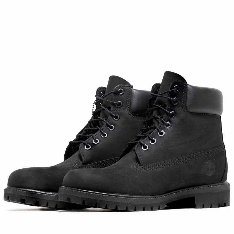 Japanese Minimalism Practical Slip-on Shoes Timberland Premium 6" Lace Up Waterproof Boot - Black