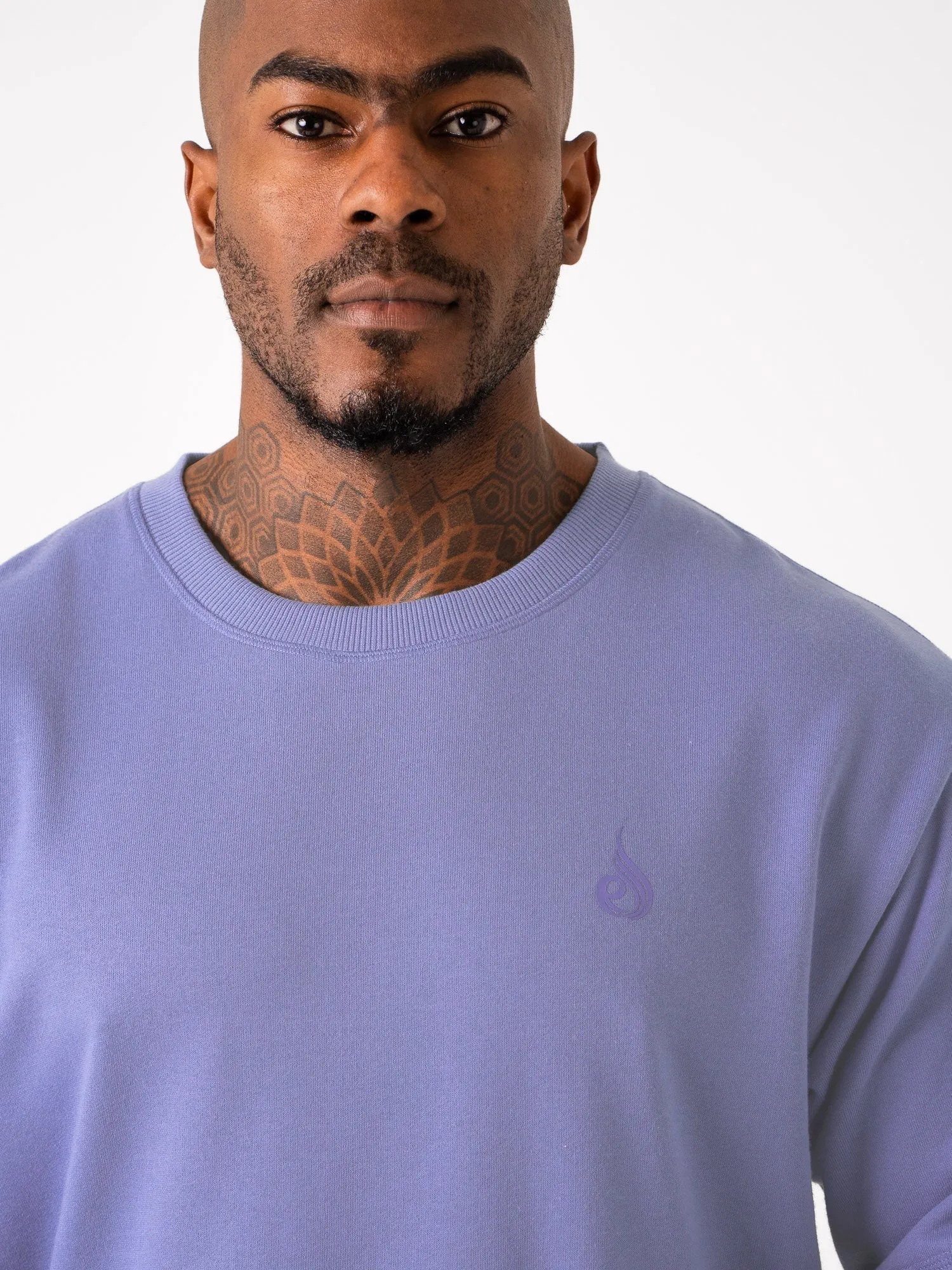 Timeless Design Wear Throwback Fleece Oversized T-Shirt - Indigo Blue All Use