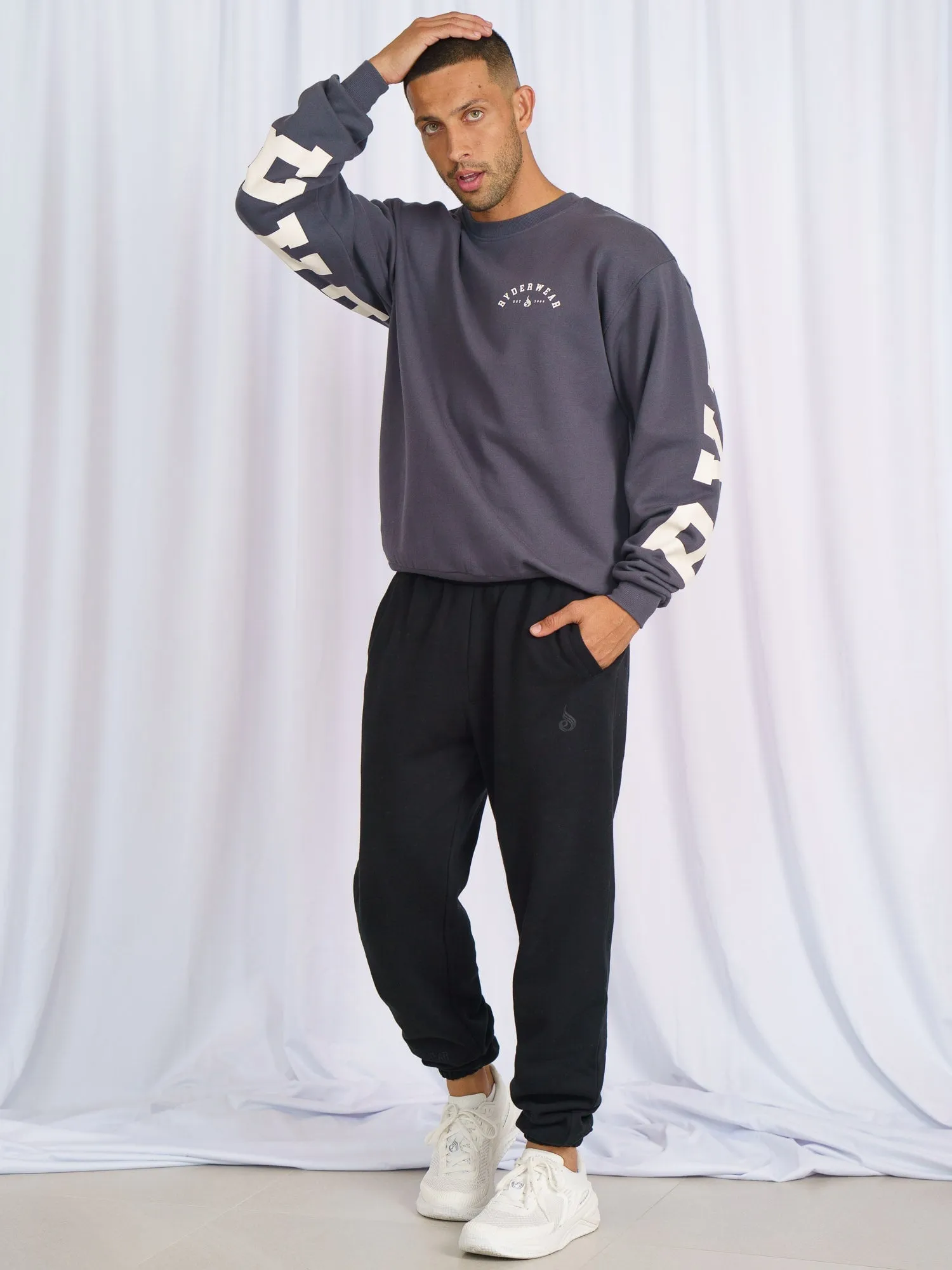 Beach Walk Unisex Collegiate Sweater - Charcoal