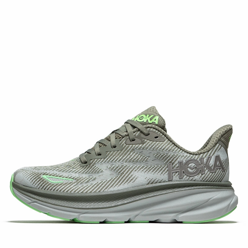 Women's Hoka Clifton 9 - Olive Haze/Mercury All-day Slip-on Footwear Easy Match