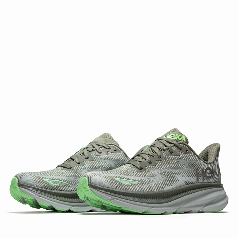 Women's Hoka Clifton 9 - Olive Haze/Mercury Urban Sprint