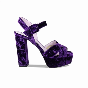 Remy: Purple Velvet Sophisticated Edge Adjustable Straps