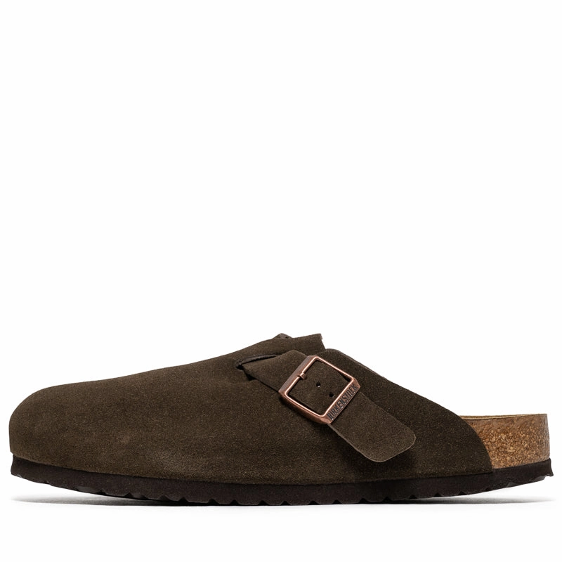 Power Walk Sure Lane Birkenstock Boston Soft Footbed Suede - Mocha