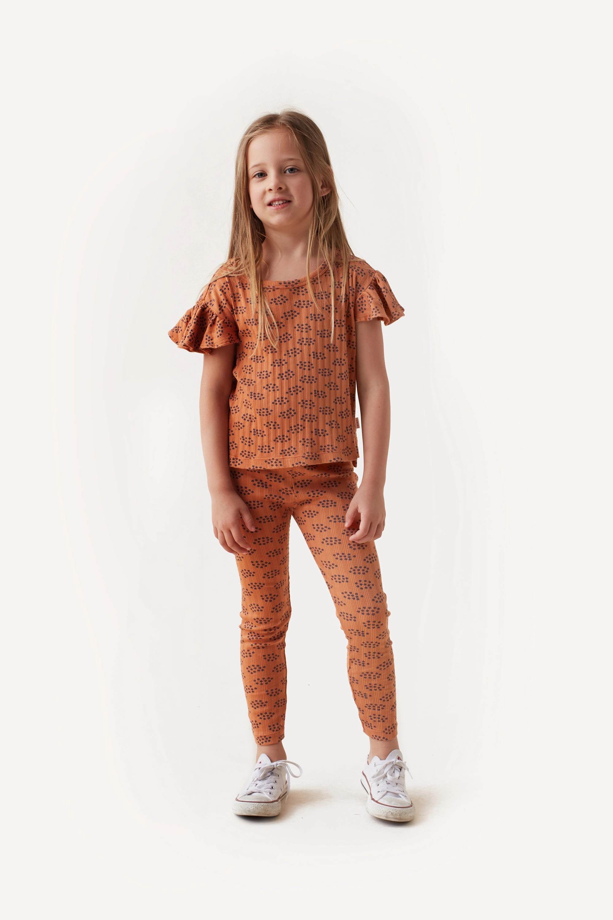 Prince costumes for children Active - wear TINYCOTTONS Kids FORGET ME NOT CROP TEE in Light brown/ultramarine 055